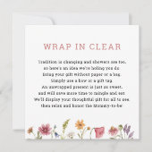 Wilde bloemen display douchewikkel in helder kaart (Voorkant)