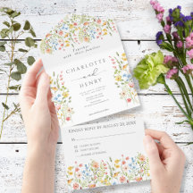 Wilde Bloemen Eenvoudige Tuin Bruiloft