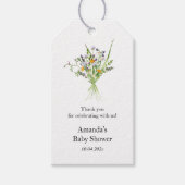 Wilde bloemen Elegant Baby shower Favor Gift Label Cadeaulabel (Voorkant)
