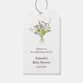 Wilde bloemen Elegant Baby shower Favor Gift Label Cadeaulabel