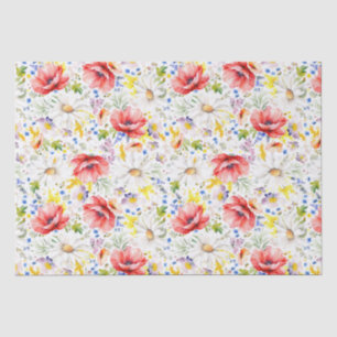 Wilde Bloemen Elegante Botanische Afbeeldingen Tissuepapier