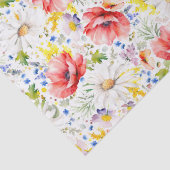 Wilde Bloemen Elegante Botanische Kunst Tissuepapier (Detail)