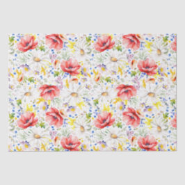 Wilde Bloemen Elegante Botanische Kunst Tissuepapier