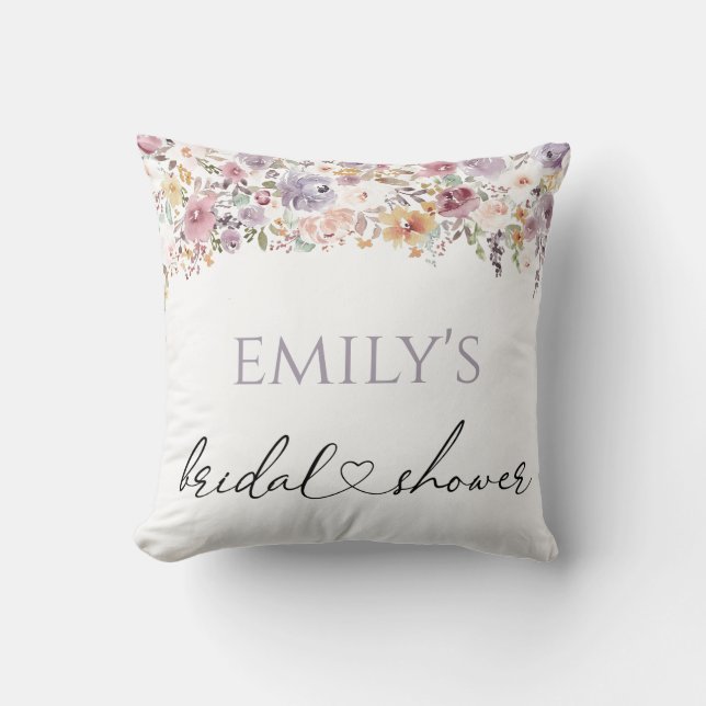 Wilde bloemen Elegante bruidsdouche Kussen (Voorkant)