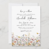 Wilde Bloemen Elegante Bruiloftsshowers Kaart (Voorkant)