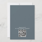 Wilde Bloemen Elegante Moderne Budget QR Code Huwe Kaart (Achterkant)