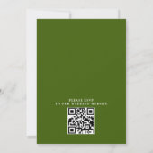 Wilde Bloemen Elegante Moderne Budget QR Code Huwe Kaart (Achterkant)