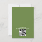 Wilde Bloemen Elegante Moderne Budget QR Code Trou Kaart (Achterkant)