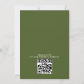 Wilde Bloemen Elegante Moderne Budget QR Code Trou Kaart (Achterkant)