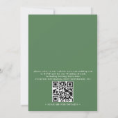 Wilde Bloemen Elegante Moderne Chic QR Code Trouwe Kaart (Achterkant)