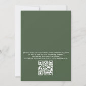 Wilde Bloemen Elegante Moderne Rustieke QR Code Tr Kaart (Achterkant)