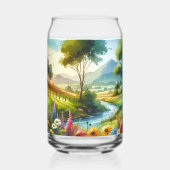 Wilde bloemen en beekjes in Spring Valley Blikvorm Glas (Achterkant)