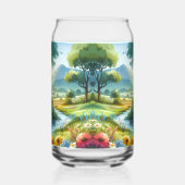 Wilde bloemen en beekjes in Spring Valley Blikvorm Glas (Rechts)