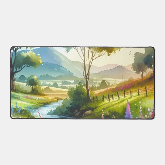 Wilde bloemen en beekjes in Spring Valley Bureaumat (Voorkant)