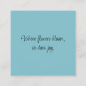 Wilde bloemen en beekjes in Spring Valley Contactkaartje (Achterkant)