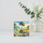 Wilde bloemen en beekjes in Spring Valley Contactkaartje (Staand voorkant)