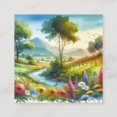 Wilde bloemen en beekjes in Spring Valley Contactkaartje (Voorkant)