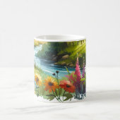 Wilde bloemen en beekjes in Spring Valley Koffiemok (Center)