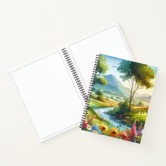 Wilde bloemen en beekjes in Spring Valley Notitieboek (Binnen)