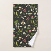 Wilde bloemen en bijen bad handdoek (Handdoek)