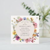 Wilde bloemen en bijen Kleine Honingdag Kaart (Staand voorkant)