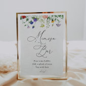 Wilde bloemen en bijen Mimosa Bar Poster