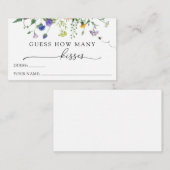 Wilde bloemen en bijen raden hoeveel kussen er zij informatiekaartje (Voorkant / Achterkant)