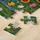 Wilde bloemen en blauwe luchten legpuzzel (Zijkant)