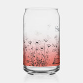 Wilde bloemen en Butterflies Blikvorm Glas (Voorkant)