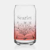 Wilde bloemen en Butterflies Blikvorm Glas (Links)