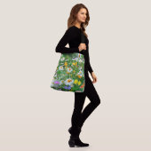 Wilde bloemen en Butterflies Crossbody Tas (Op model)