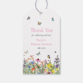 Wilde bloemen en Butterflies Hartelijk dank Cadeaulabel (Achterkant)