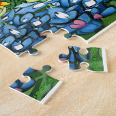 Wilde bloemen en Butterflies Legpuzzel (Zijkant)