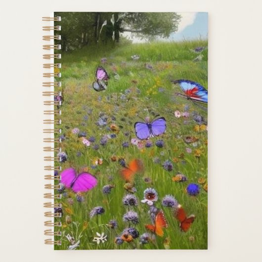 Wilde bloemen en Butterflies Planner (Voorkant)