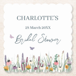 Wilde bloemen en Butterflies Vrijgezellenfeest Par Kartonnen Onderzetters