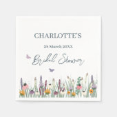 Wilde bloemen en Butterflies Vrijgezellenfeest Par Servet (Voorkant)