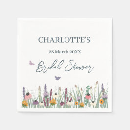 Wilde bloemen en Butterflies Vrijgezellenfeest Par Servet