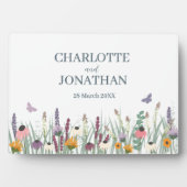 Wilde bloemen en Butterflies Wedding Fotoplaat (voorkant)