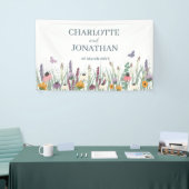 Wilde bloemen en Butterflies Wedding Spandoek (Beurs)