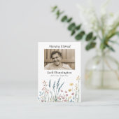 Wilde bloemen en gras orthodoxe begrafenisgebed Ka Plaatskaartje (Staand voorkant)