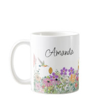 Wilde Bloemen en Groene Bloemstuk Koffie