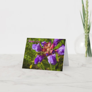 Wilde bloemen en insecten bedankkaart
