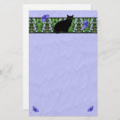 wilde bloemen en katten-Briefpapier Briefpapier (Voorkant / Achterkant)