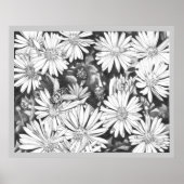 Wilde bloemen en kunst van Honeybee print fijn Pos (Voorkant)