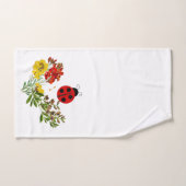 Wilde bloemen en Ladybugs 3- Steenkoolhanddoeken Bad Handdoek (Handdoek)