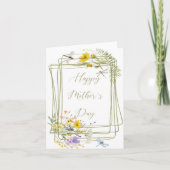 Wilde bloemen en libellen Moederdag Kaart (Voorkant)