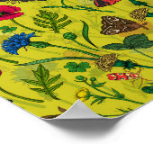 Wilde bloemen en moten 2 poster (Hoek)