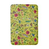 Wilde bloemen en motten op groen badmat (Voorkant Verticaal)