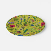 Wilde bloemen en motten op groen papieren bordje (Gekanteld)