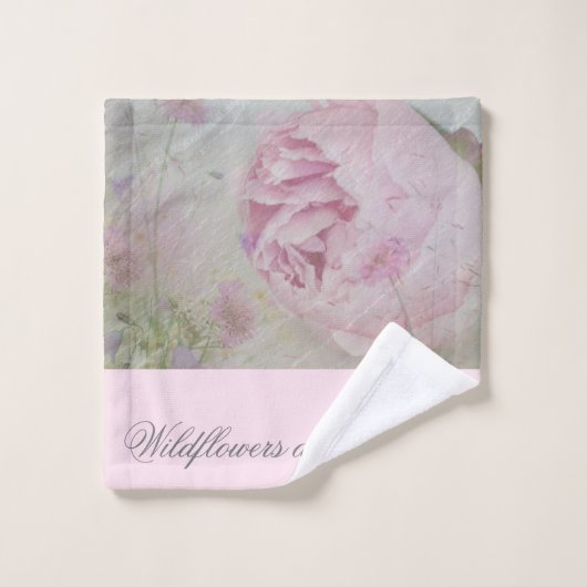 Wilde bloemen en pinda's bad handdoek (Wasdoekje)